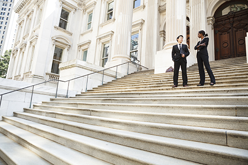 Lawyer and Client or Business People
